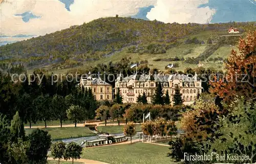 AK / Ansichtskarte Bad_Kissingen Hotel Fuerstenhof Wiedemanns Kuenstlerkarte Bad_Kissingen