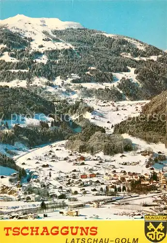 AK / Ansichtskarte Tschagguns_Vorarlberg Totalansicht Winter Schnee Latschau Golm Tschagguns Vorarlberg