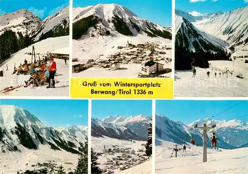 AK / Ansichtskarte Berwang_Tirol_AT Teilansichten Wintersportler Winter Schnee 