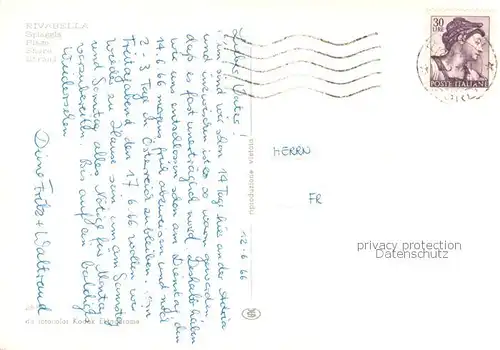 AK / Ansichtskarte Rivabella_Rimini_IT Strand Partie 