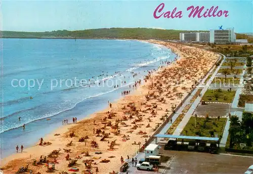 AK / Ansichtskarte Cala_Millor_Mallorca Fliegeraufnahme Strand Panorama Cala_Millor_Mallorca
