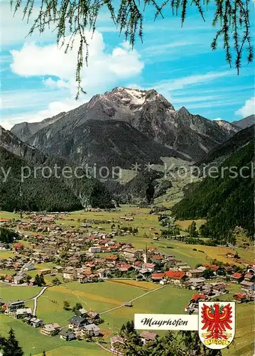 AK / Ansichtskarte Mayrhofen_Zillertal Gesamtansicht m. Gruenberg u. Finkenberg Mayrhofen_Zillertal