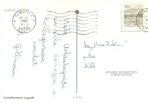 AK / Ansichtskarte Subotica_Serbia Teilansichten 