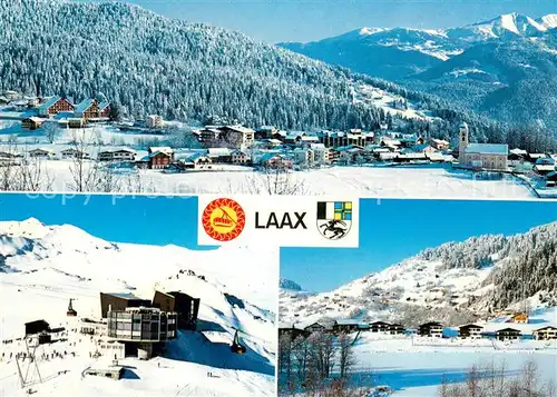 AK / Ansichtskarte Laax_GR Panorama Crap Sogn Gion mit Falera 