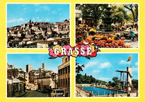 AK / Ansichtskarte Grasse_06 Panorama Teilansichten Schwimmbad 