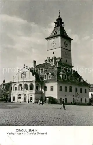 AK / Ansichtskarte Orasul_Stalin_Brasov_Kronstadt_RO Vechea casa a Slatului Muzeu 