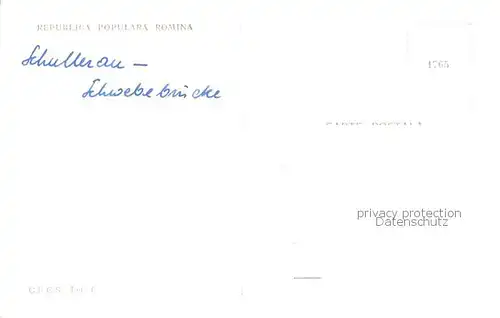 AK / Ansichtskarte Poiana_Brasov_RO Schwebebruecke 