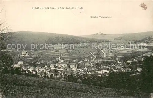 AK / Ansichtskarte Bad_Brueckenau Panorama Blick vom Josefsplatz Kloster Volkersberg Bad_Brueckenau