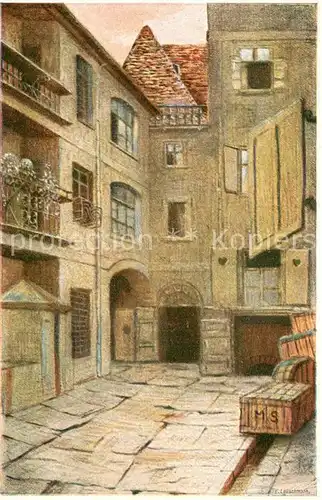 AK / Ansichtskarte Breslau_Niederschlesien No. 3 Hof 1 Historische Staetten Gustav Freytags Soll und Haben Kuenstlerkarte Breslau_Niederschlesien