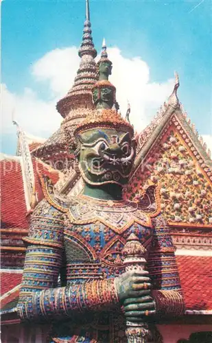 AK / Ansichtskarte Dhonburi_Thailand Scenery of the giant guardan of Wat Arun 