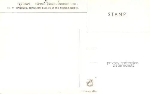 AK / Ansichtskarte Bangkok_Thailand Scenery of the floating market 