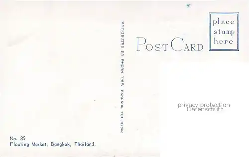 AK / Ansichtskarte Bangkok_Thailand Floating Market 