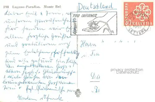 AK / Ansichtskarte Paradiso_Lago_di_Lugano Panorama mit Monte Bre Paradiso_Lago_di_Lugano