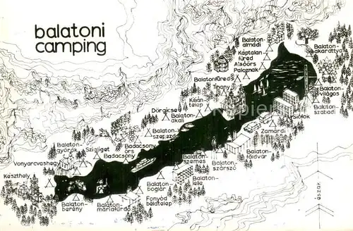 AK / Ansichtskarte Balatonrol Balatoni Camping Gebietskarte Balatonrol