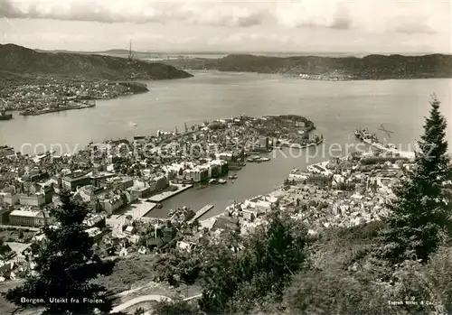 AK / Ansichtskarte Bergen__Norge Utsikt fra Floien 