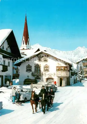 AK / Ansichtskarte Seefeld_Tirol Ortspartie mit Wetterstein Seefeld Tirol