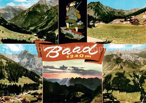 AK / Ansichtskarte Baad_Mittelberg_Kleinwalsertal Zwoelfer Unspite Widderstein Sonnenaufgang Hoch Ifen Baad_Mittelberg