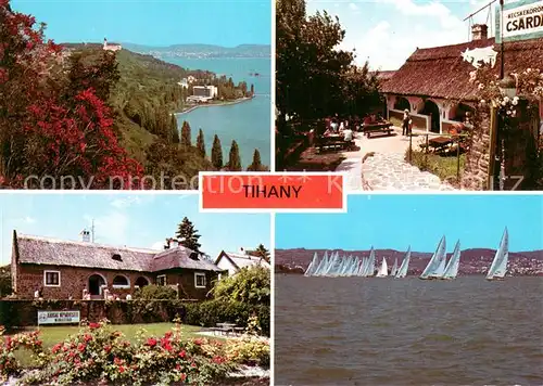 AK / Ansichtskarte Tihany_HU Panorama Gasthof Segelregatta 