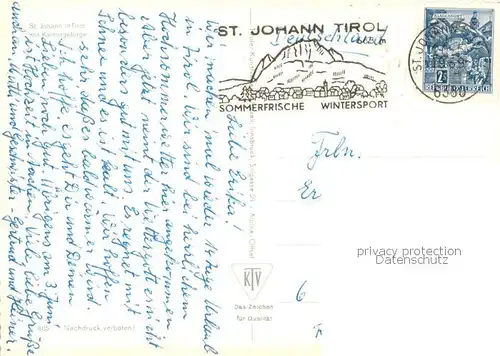 AK / Ansichtskarte St_Johann_Tirol Pension Neuner Kaisergebirge St_Johann_Tirol