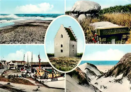 AK / Ansichtskarte Skagen Teilansichten Hafen Duenen Strand Skagen