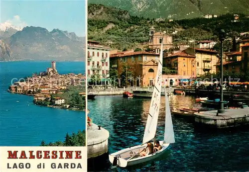 AK / Ansichtskarte Malcesine_Lago_di_Garda Panorama Hafenpartie Malcesine_Lago_di_Garda