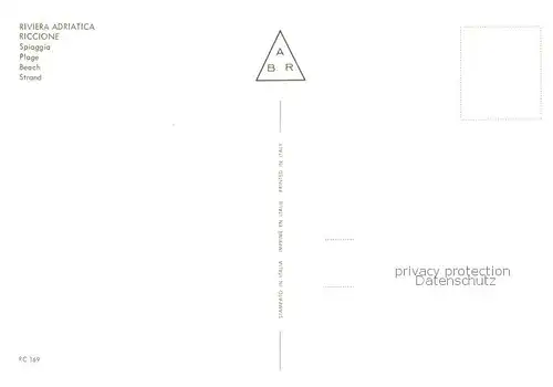 AK / Ansichtskarte Riccione_Rimini_IT Spiaggia 