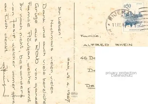 AK / Ansichtskarte Rab_Croatia Panorama Rab_Croatia