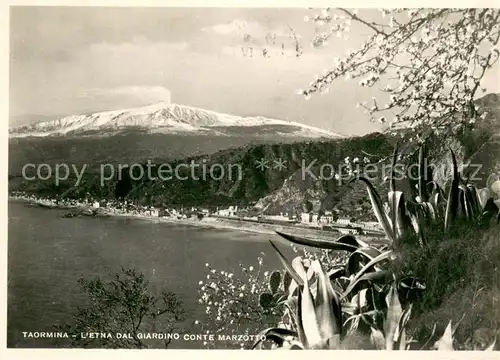 AK / Ansichtskarte Taormina_Sicilia Etna dal Giardino conte Marzotto 