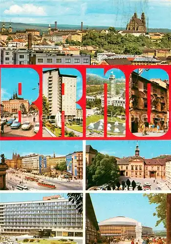 AK / Ansichtskarte Brno_Bruenn Hotel Continental Pizenska pivnice Stopka Namesti Cs armady Pruceli Nove radnice Hotel International Vystaviste pavilon Z Brno_Bruenn