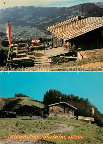 AK / Ansichtskarte Kirchberg_Tirol Almgasthaus Fleckalm Schiabfahrt vom Hahnenkamm Kirchberg Tirol