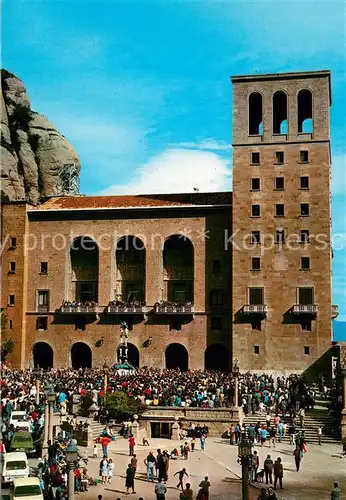 AK / Ansichtskarte Montserrat_Kloster Placa del Monestir i Castellers Montserrat_Kloster