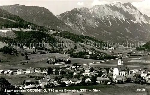 AK / Ansichtskarte Groebming_Steiermark Panorama Blick gegen Grimming Dachsteingebirge Sommerfrische Groebming_Steiermark