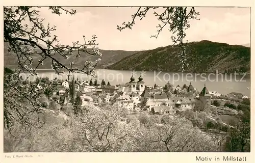 AK / Ansichtskarte Millstatt_Millstaettersee Panorama Baumbluete Millstatt_Millstaettersee