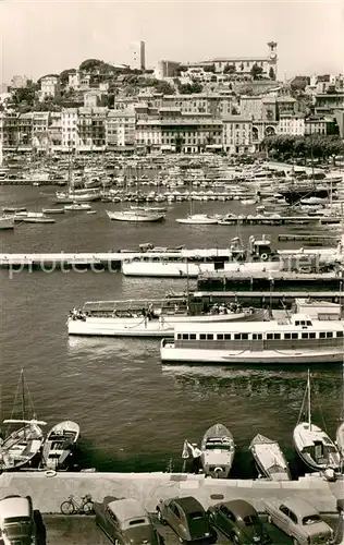 AK / Ansichtskarte Cannes_06 Le port le quai Saint Pierre et le Suquet vus du Casino Municipal 