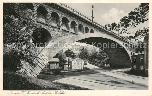 AK / Ansichtskarte Plauen__Vogtland Friedrich August Bruecke 