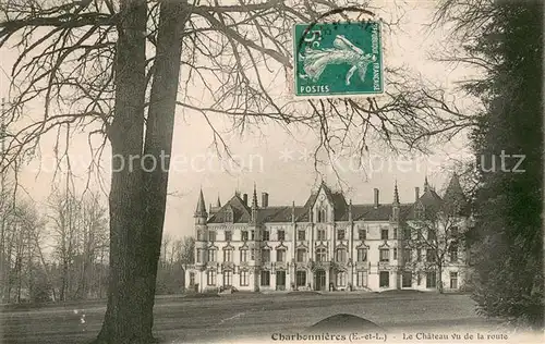 AK / Ansichtskarte Charbonnieres_d_Eure et Loir Le Chateau vu de la route Charbonnieres_d
