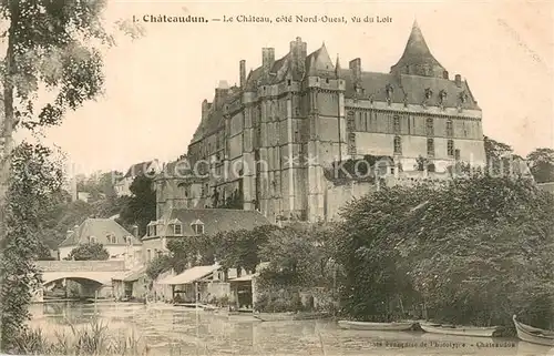 AK / Ansichtskarte Chateaudun_28_Eure et Loir Le Chateau cote Nord Ouest vu du Loir 