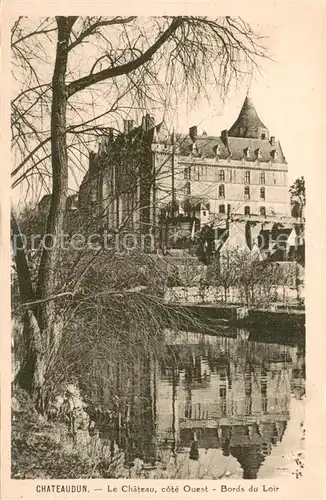 AK / Ansichtskarte Chateaudun_28_Eure et Loir Le Chateau cote Ouest Bords du Loir 