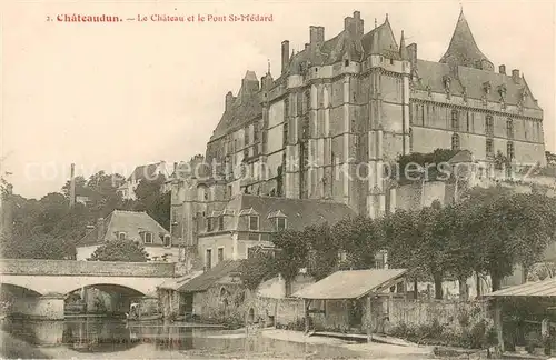 AK / Ansichtskarte Chateaudun_28_Eure et Loir Le Chateau et le Pont St Medard 