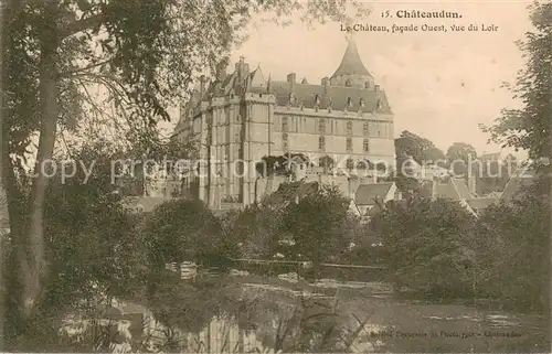 AK / Ansichtskarte Chateaudun_28_Eure et Loir Le Chateau facade Ouest vue du Loir 