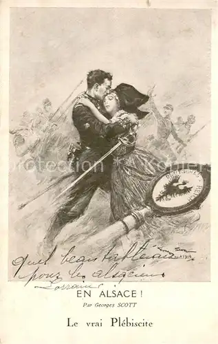 AK / Ansichtskarte Militaria_Deutschland EN ALSACE Le vrai Plebiscite Militaria_Deutschland