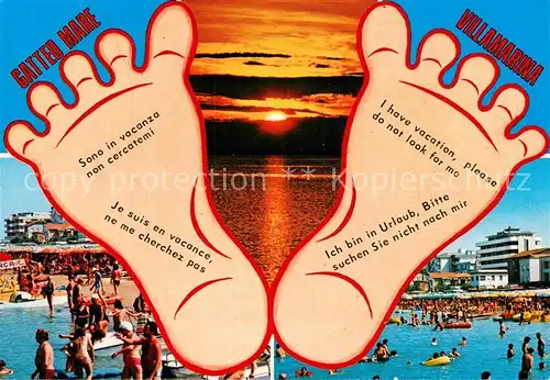 AK / Ansichtskarte Gatteo_Mare_IT Sonnenuntergang u. Strandpartien 