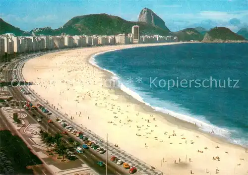 AK / Ansichtskarte Rio_de_Janeiro Panorama v. Copacabana u. Pao de Acucar Rio_de_Janeiro
