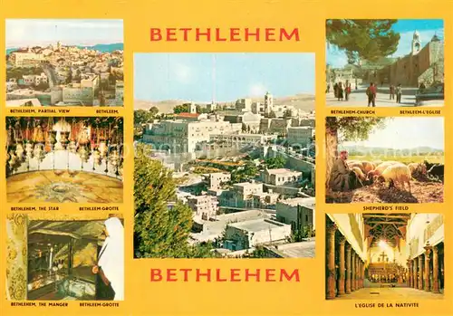 AK / Ansichtskarte Bethlehem_Yerushalayim Bethlehem Grotte Kirche u. Totalansichten Bethlehem_Yerushalayim
