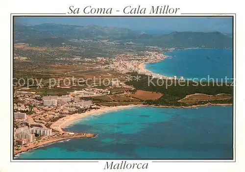 AK / Ansichtskarte Cala_Millor_Mallorca Fliegeraufnahme Panorama Cala_Millor_Mallorca