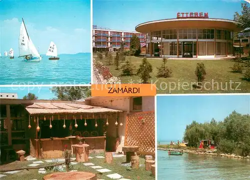 AK / Ansichtskarte Zamardi_HU Segelregatta Etteren Hotel Kiosk Seepartie 