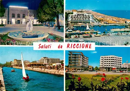 AK / Ansichtskarte Riccione_Rimini_IT Palazzo di Tourismo Savioli Spiaggia Teilansichten 