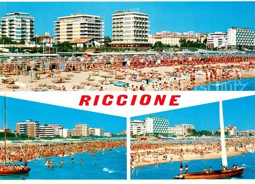 AK / Ansichtskarte Riccione_Rimini_IT Strandpartien Hotels 