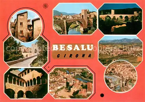 AK / Ansichtskarte Besalu_ES Teilansichten Fliegeraufnahmen 