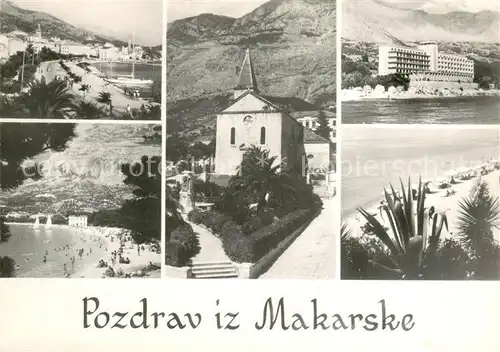 AK / Ansichtskarte Makarska_Croatia Teilansichten Kirche 
